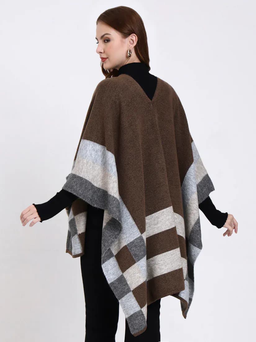 Umber Plaid Cape