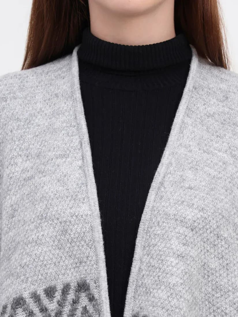 Silver Mist Chevron Cape