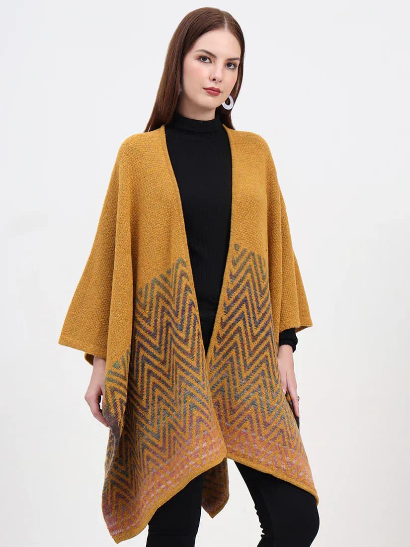 Golden Ember Chevron Cape