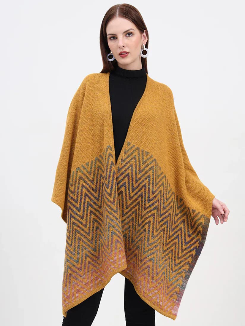 Golden Ember Chevron Cape