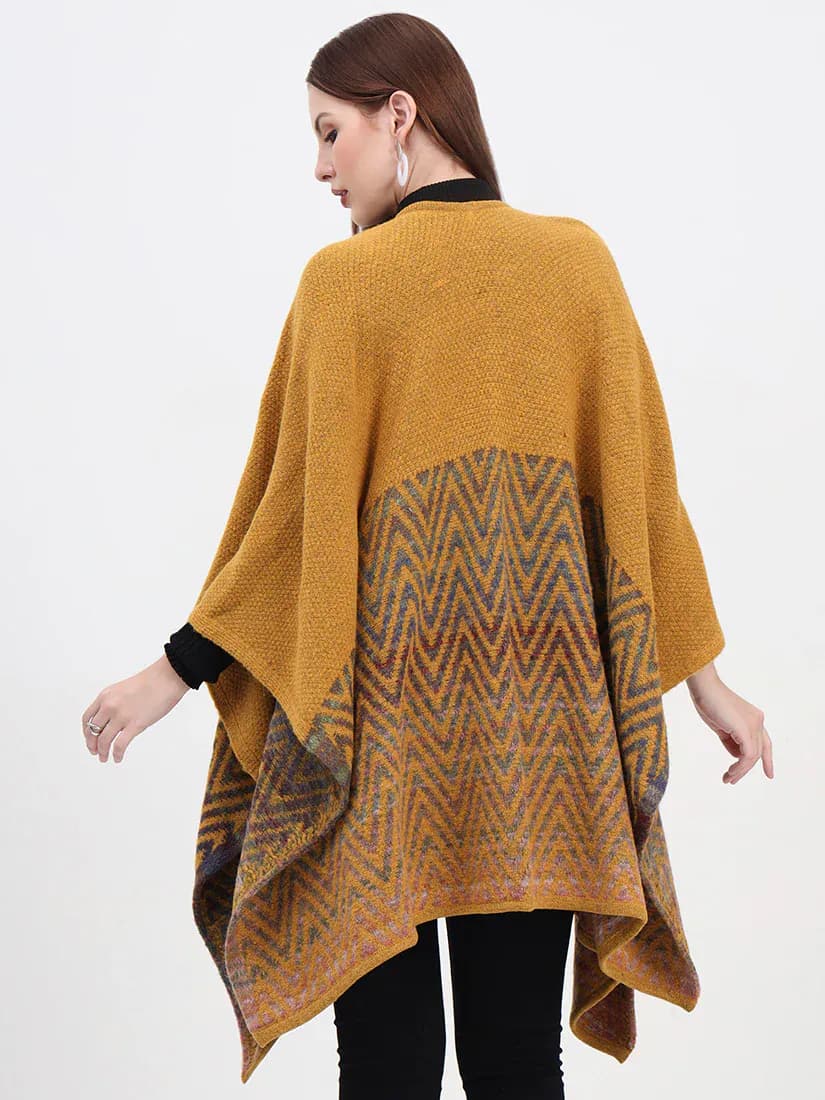 Golden Ember Chevron Cape