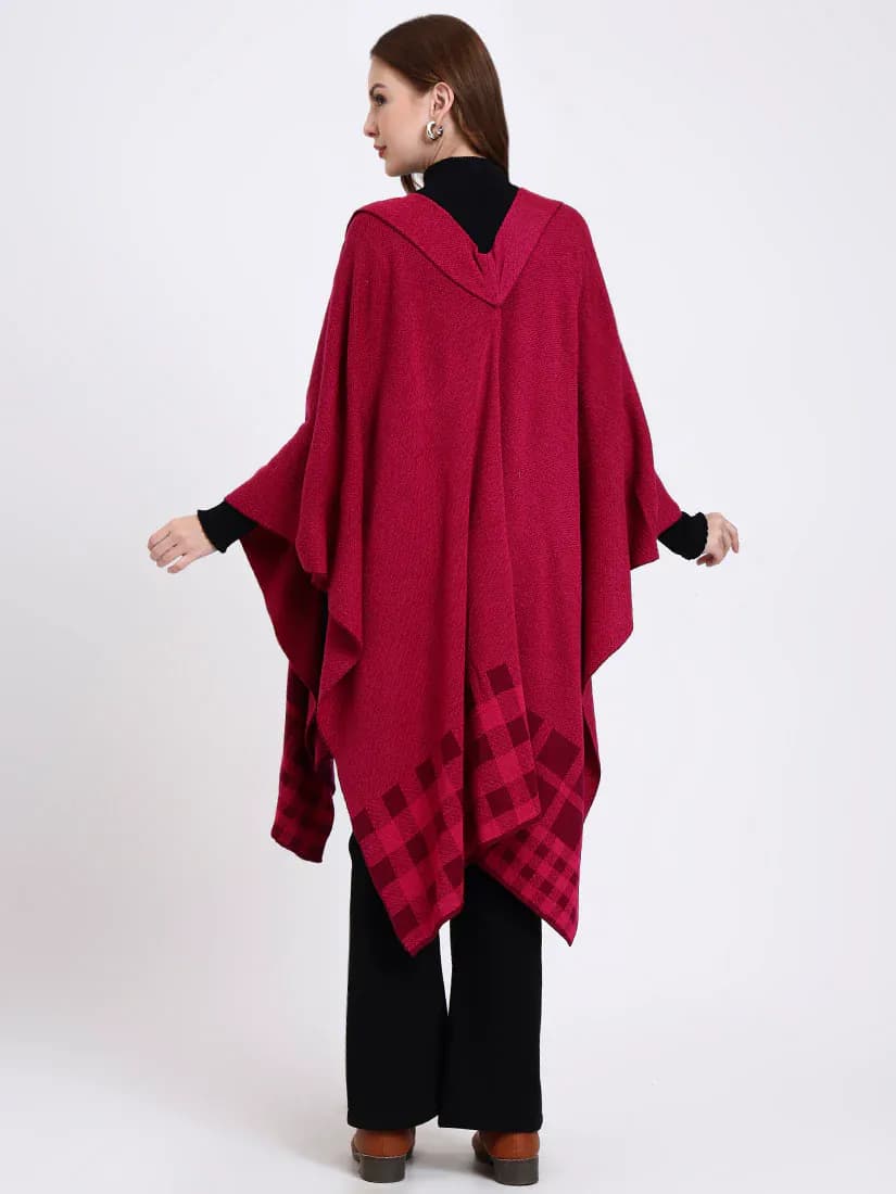 Rosewood Plaid Cape