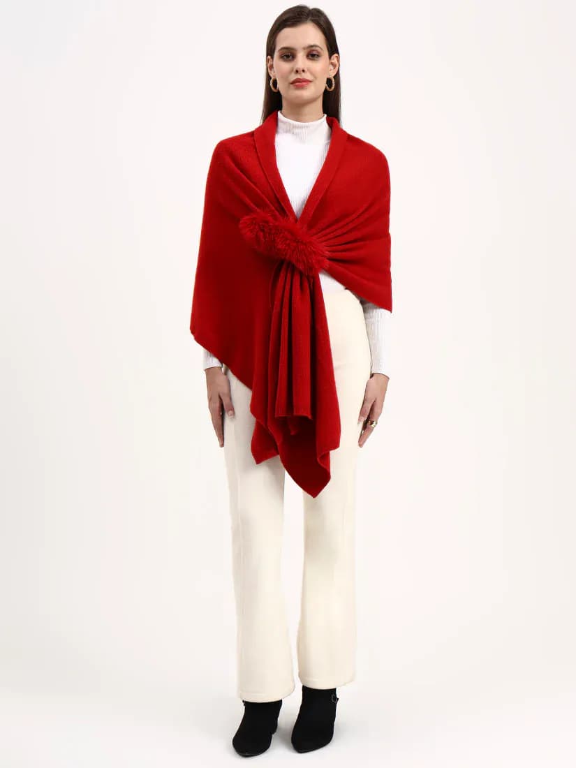  Crimson Frost Fur Wrap