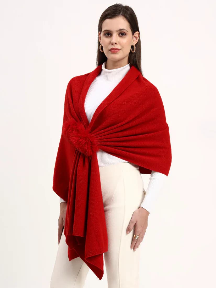  Crimson Frost Fur Wrap