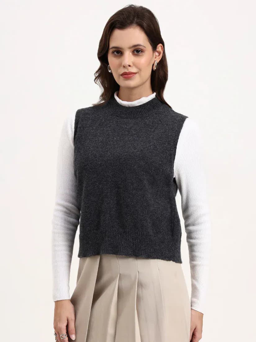 Winter Mist Sleeveless Cardigan