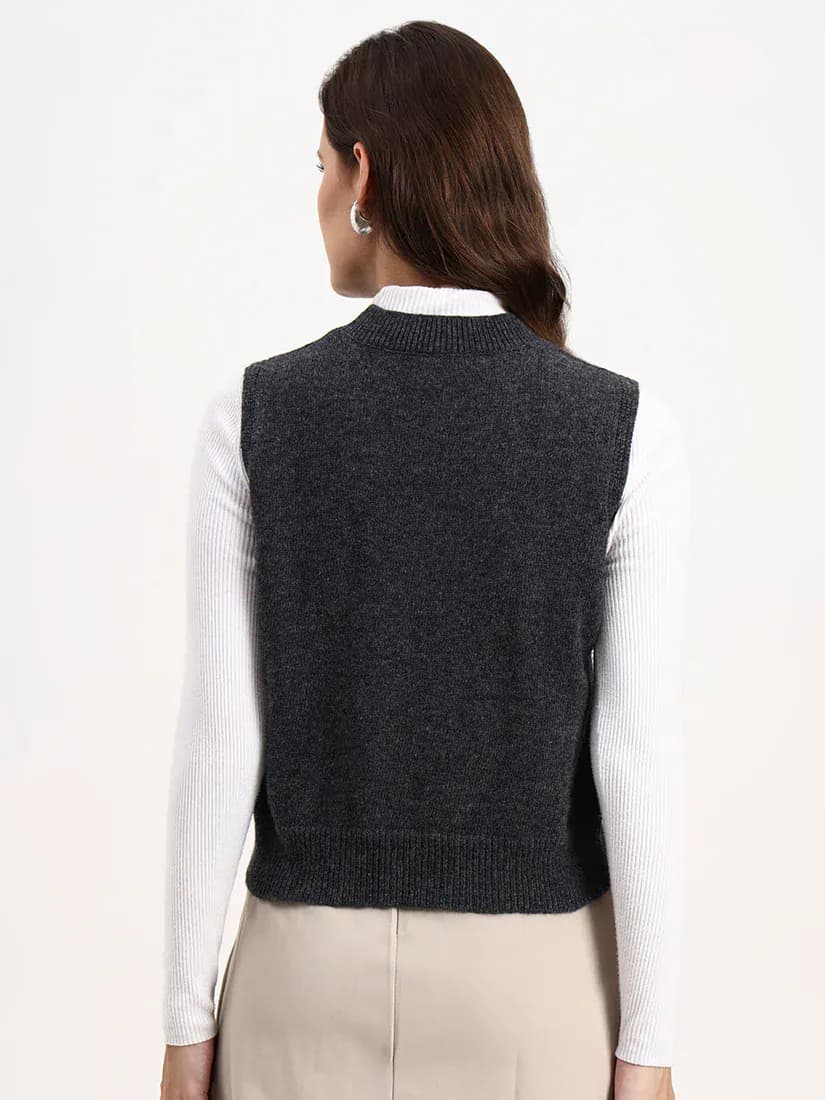 Winter Mist Sleeveless Cardigan