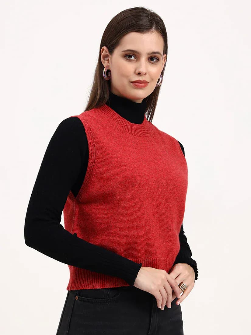 Volcanic Ember Sleeveless Cardigan