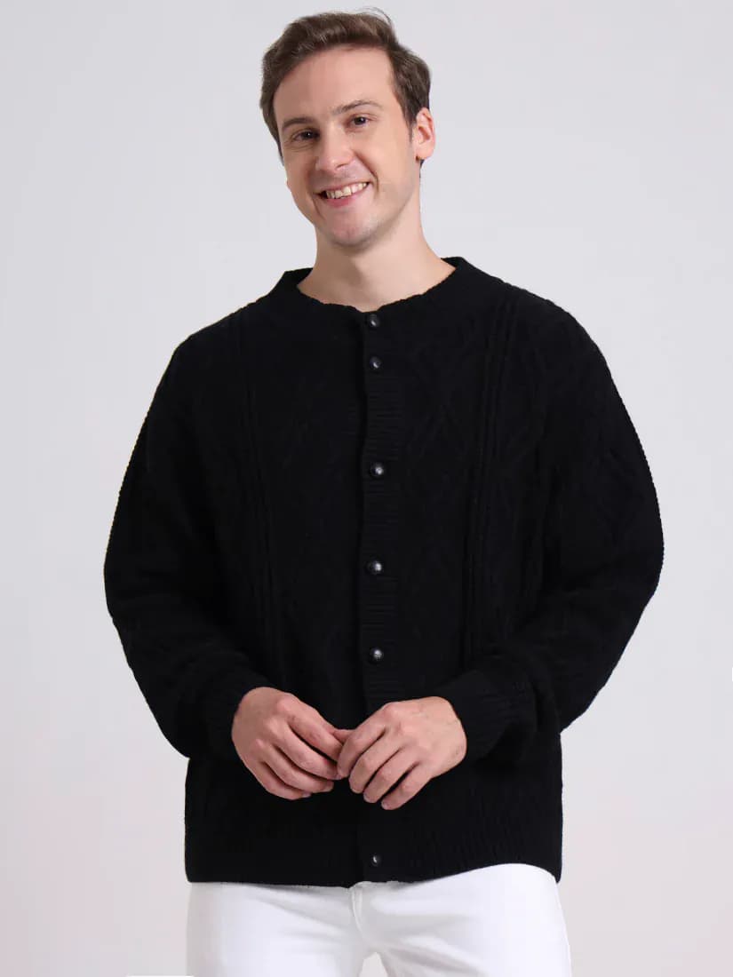 Midnight Cable Cardigan