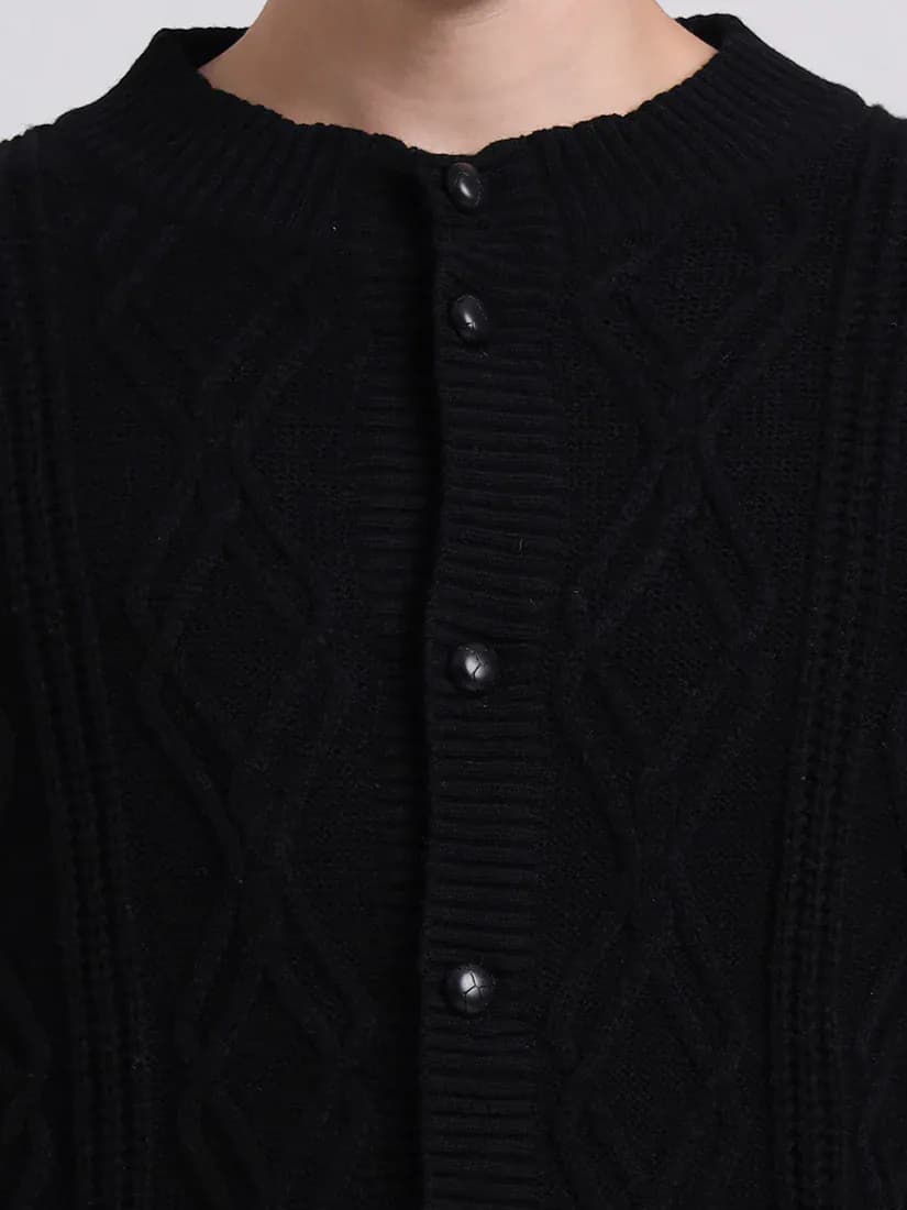Midnight Cable Cardigan
