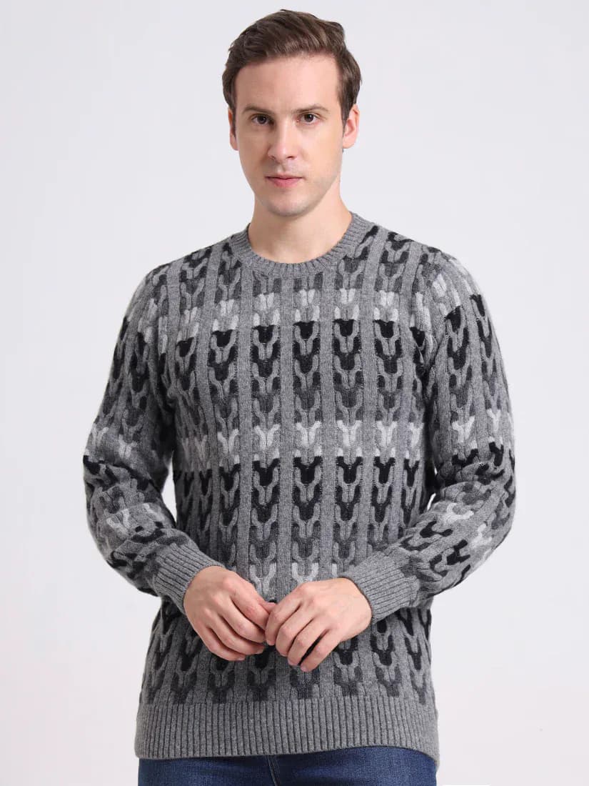 Ashridge Grey Mosaic Pullover