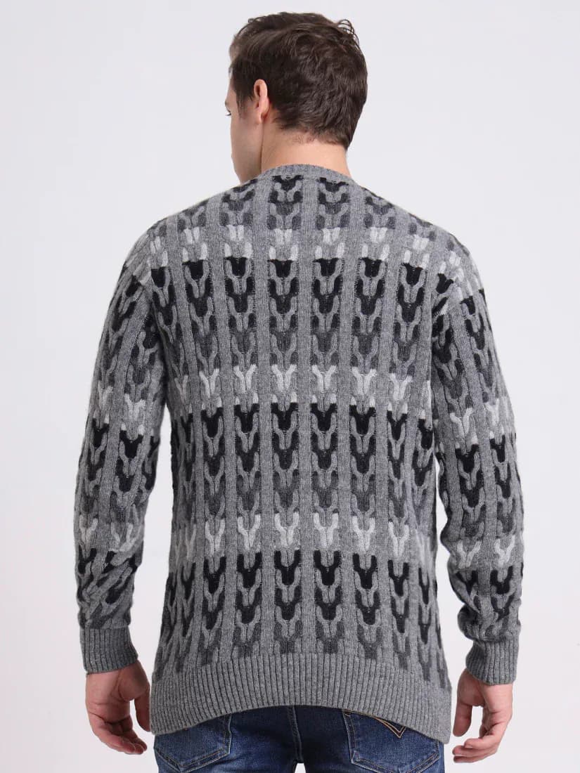 Ashridge Grey Mosaic Pullover