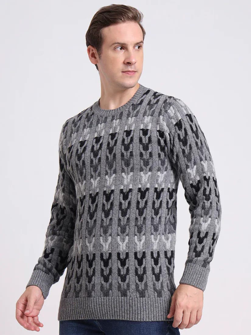 Ashridge Grey Mosaic Pullover