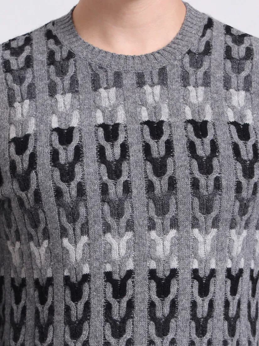 Ashridge Grey Mosaic Pullover