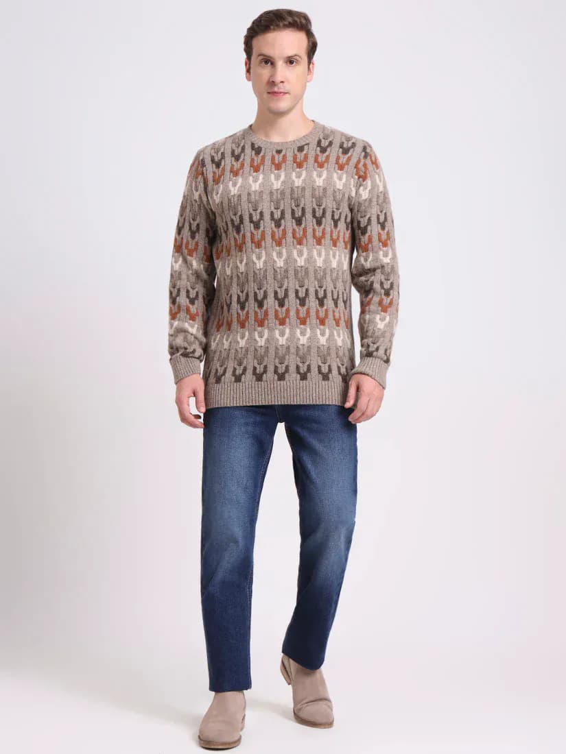 Sandrift Beige Mosaic Pullover
