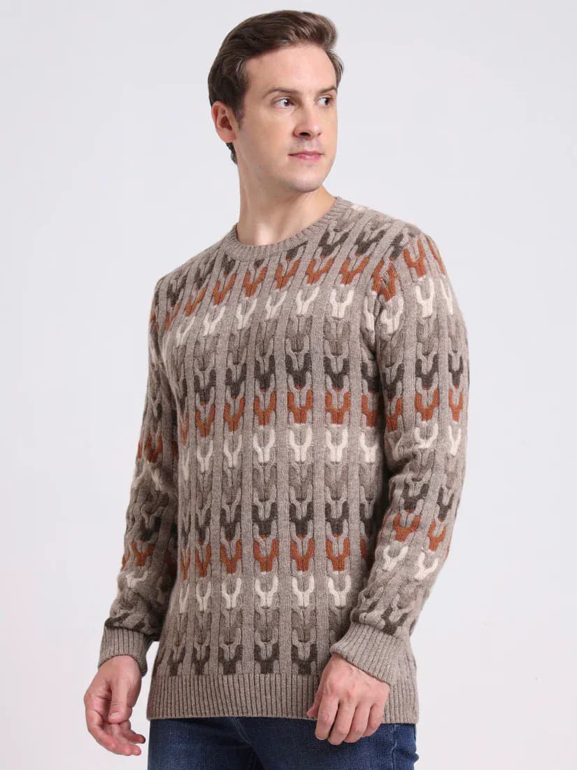 Sandrift Beige Mosaic Pullover