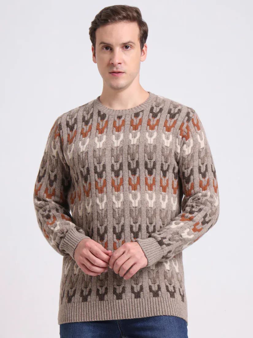 Sandrift Beige Mosaic Pullover