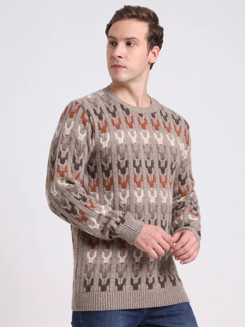 Sandrift Beige Mosaic Pullover