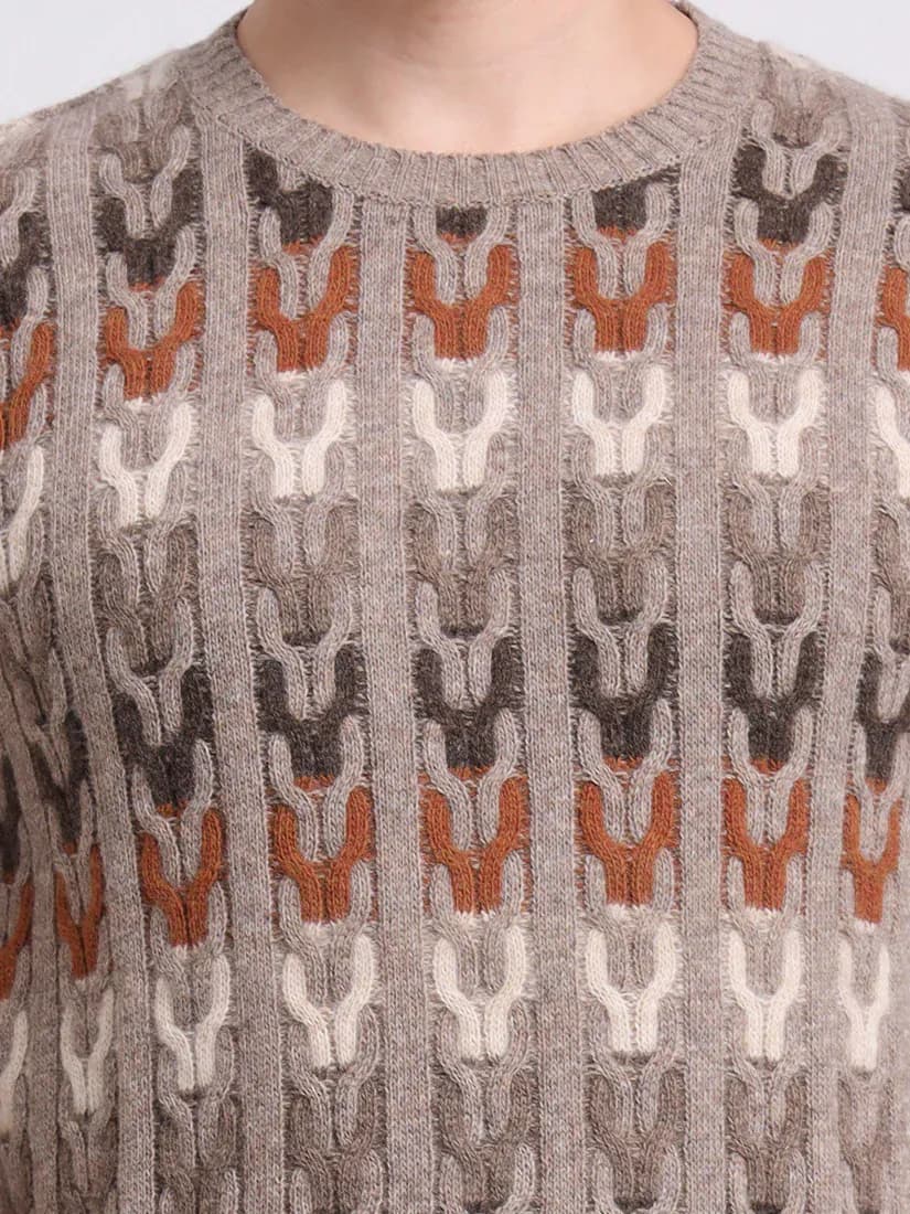 Sandrift Beige Mosaic Pullover