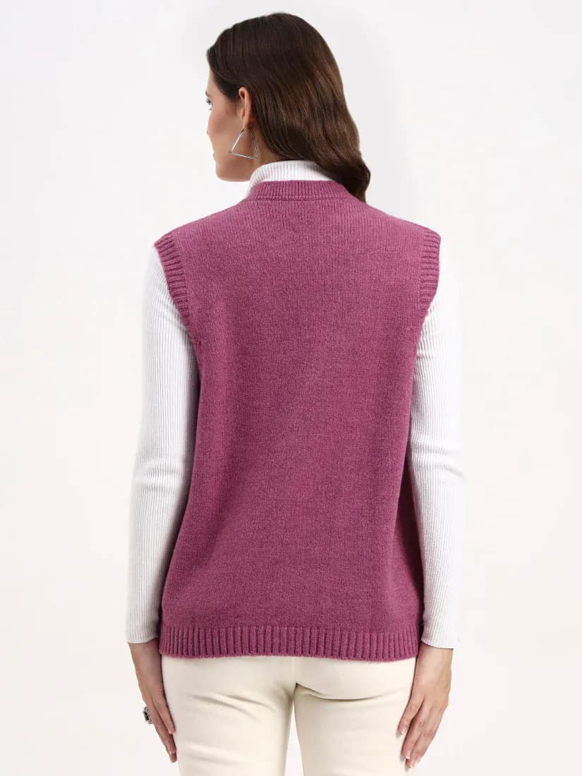  Blush Reverie Sleeveless Cardigan