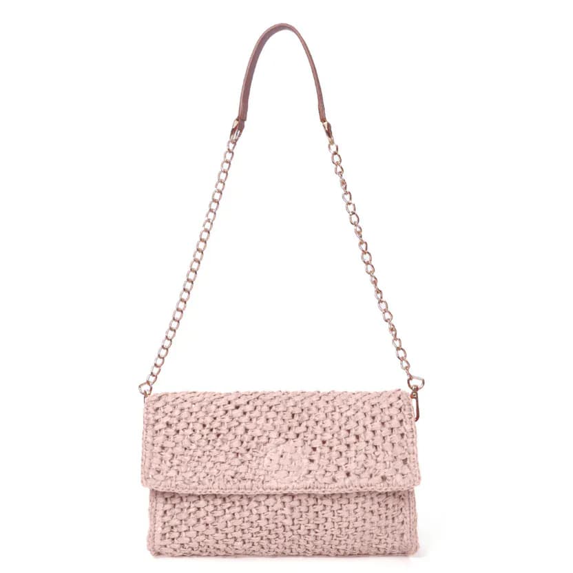 Scarlet Raffia Carry: The Ultimate 2-in-1 Wallet and Clutch Solid