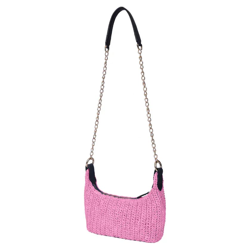 Raffia Chic Crossbody: Stylish & Versatile in Single Color