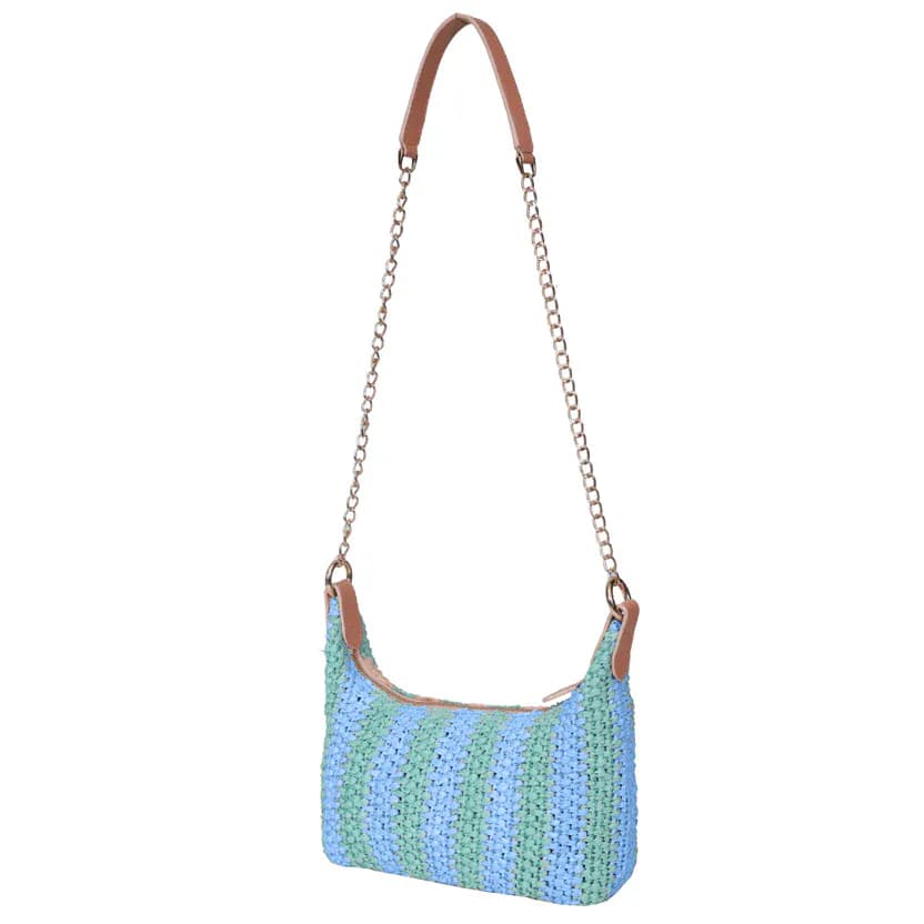 Raffia Stripes Chic Crossbody