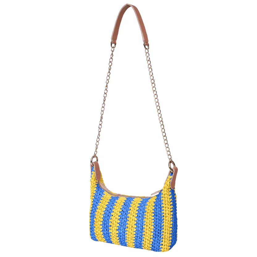 Raffia Stripes Chic Crossbody