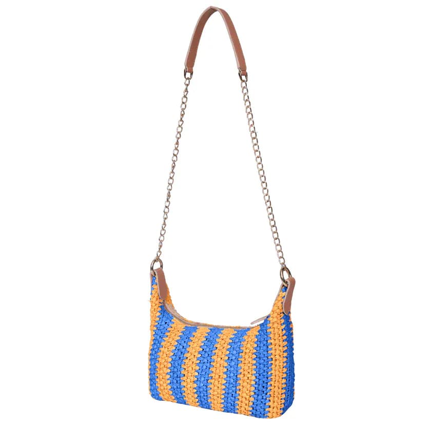 Raffia Stripes Chic Crossbody