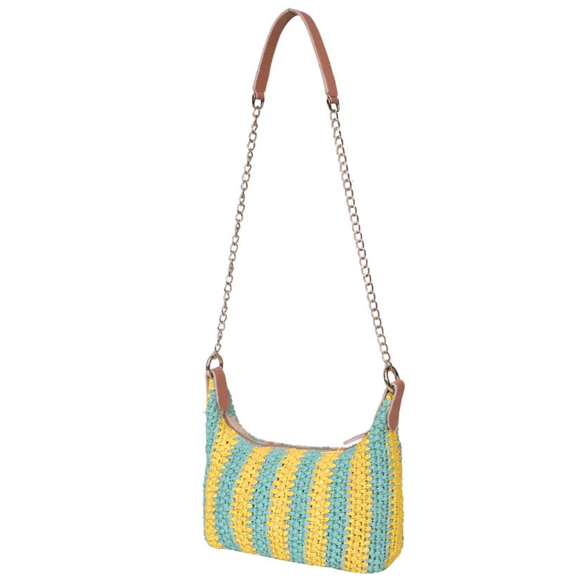Raffia Stripes Chic Crossbody