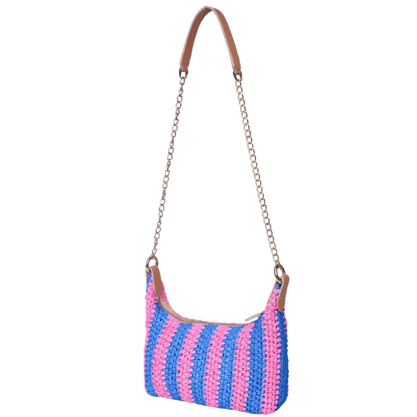 Raffia Stripes Chic Crossbody