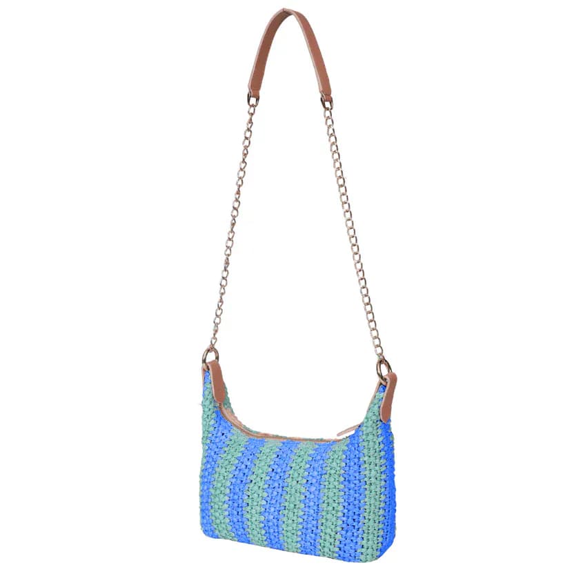 Raffia Stripes Chic Crossbody