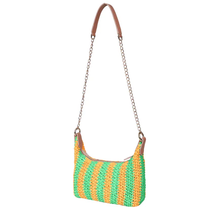 Raffia Stripes Chic Crossbody