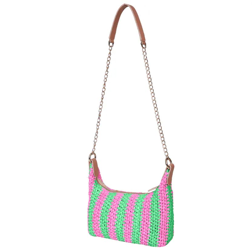 Raffia Stripes Chic Crossbody