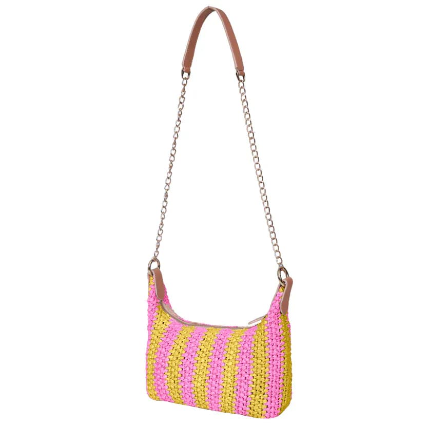 Raffia Stripes Chic Crossbody