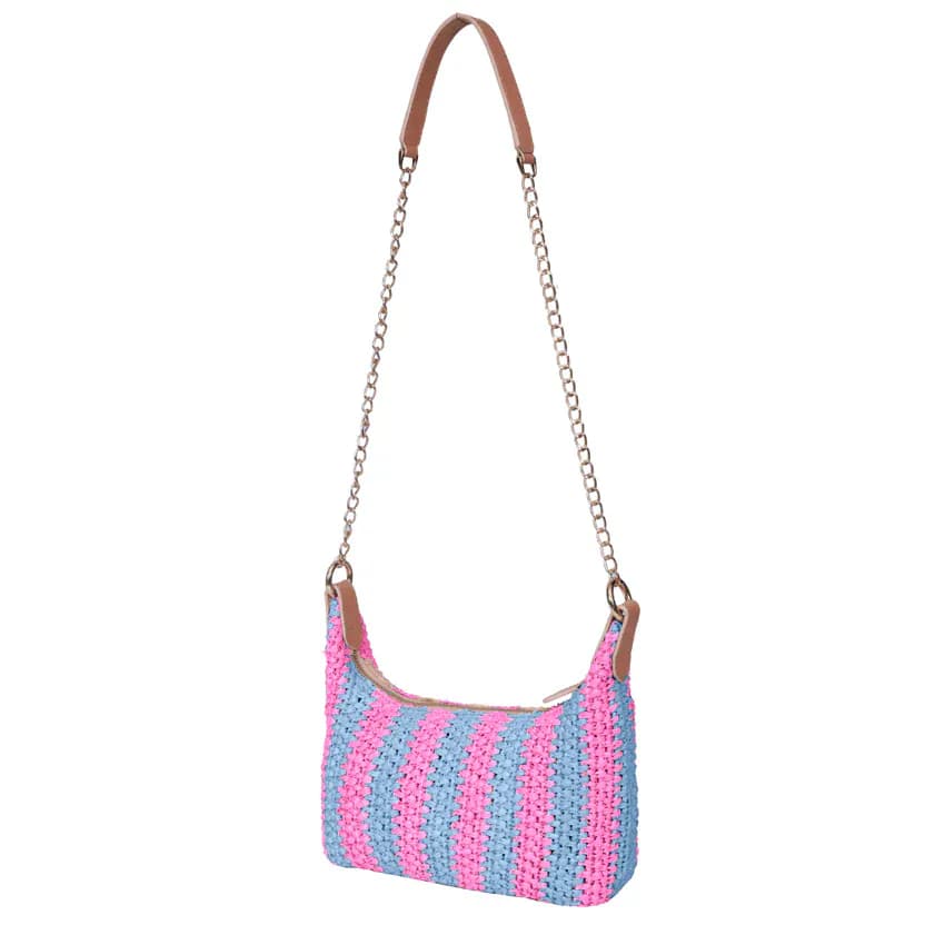 Raffia Stripes Chic Crossbody