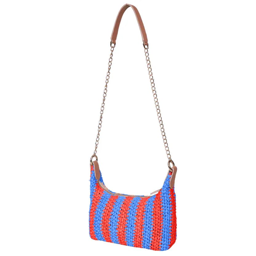 Raffia Stripes Chic Crossbody