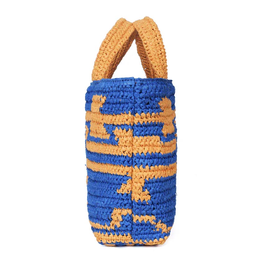 Rustic Raffia Aztec Tote