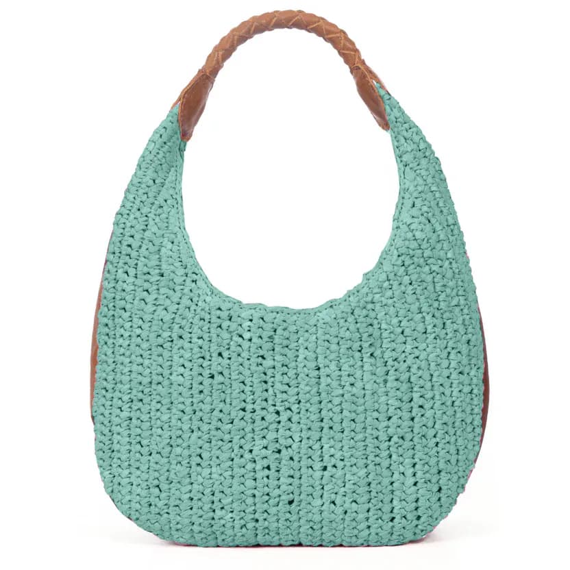Raffia Solid Hobo Bag