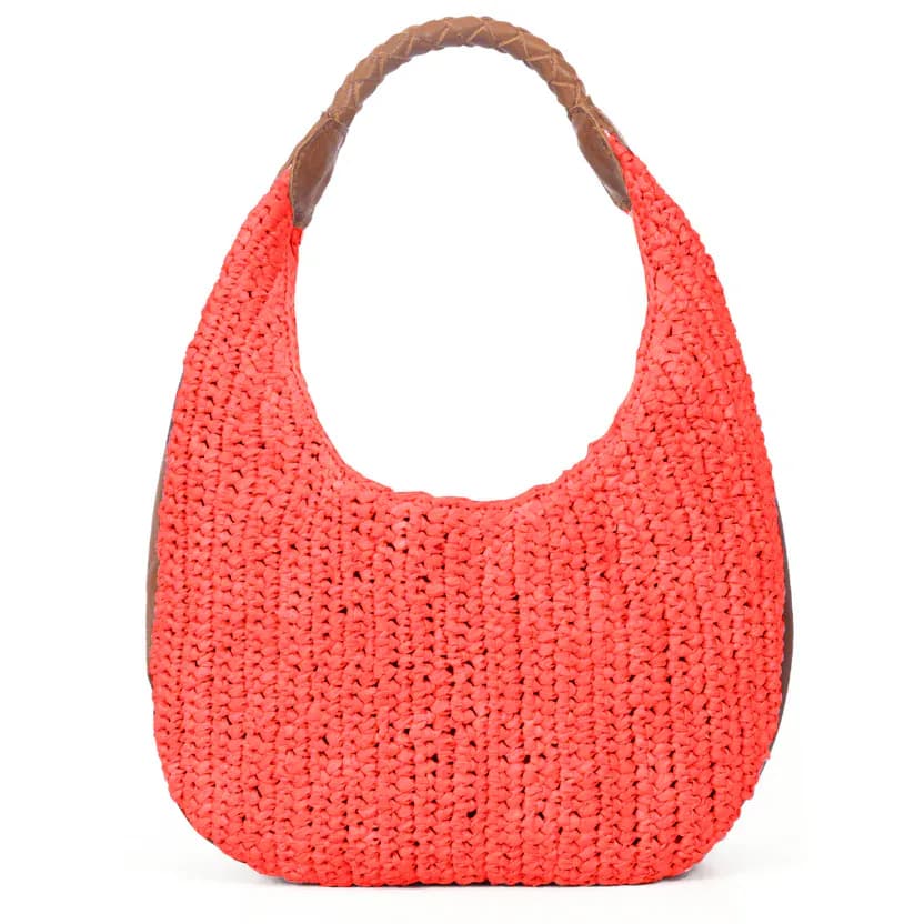 Raffia Solid Hobo Bag