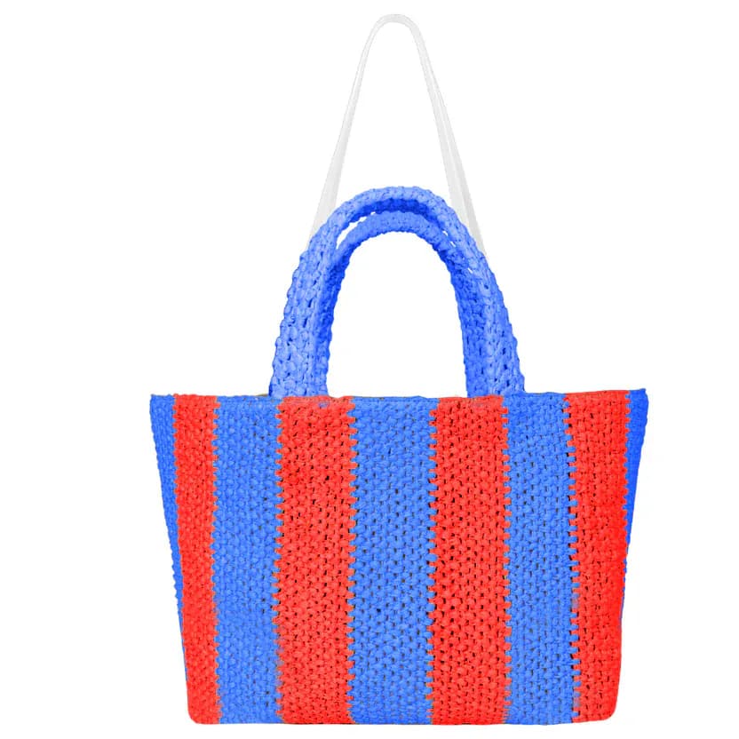 Raffia Large Tote Bag Double Color Bag