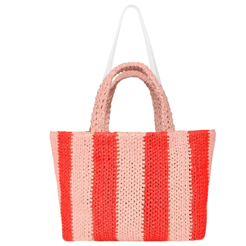 Raffia Large Tote Bag Double Color Bag