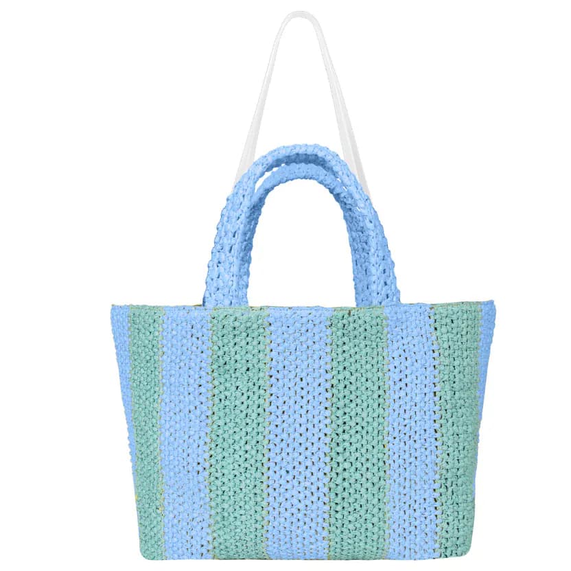 Raffia Large Tote Bag Double Color Bag 