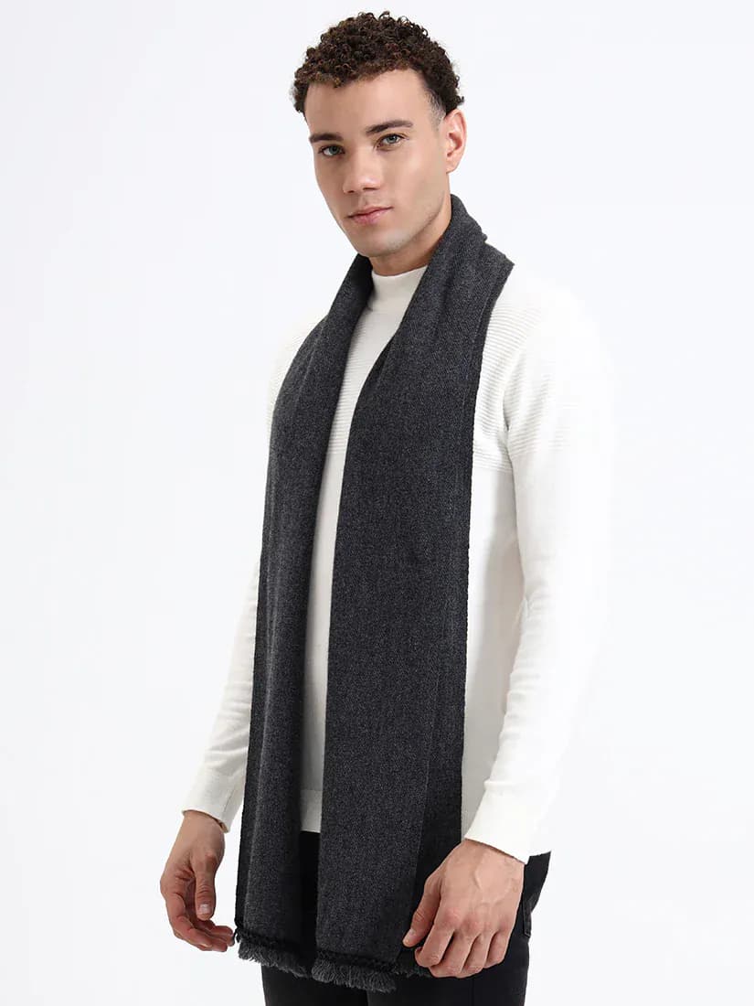 Harris Charcoal Lambswool Scarf