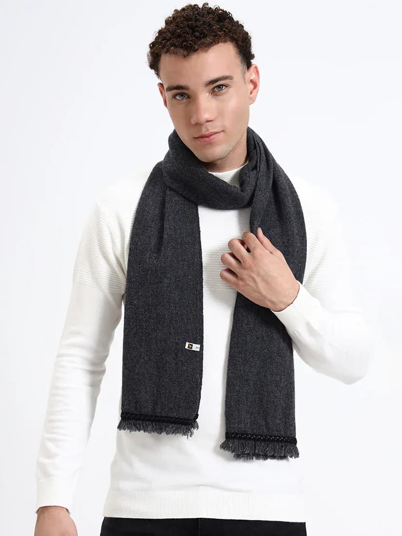 Harris Charcoal Lambswool Scarf
