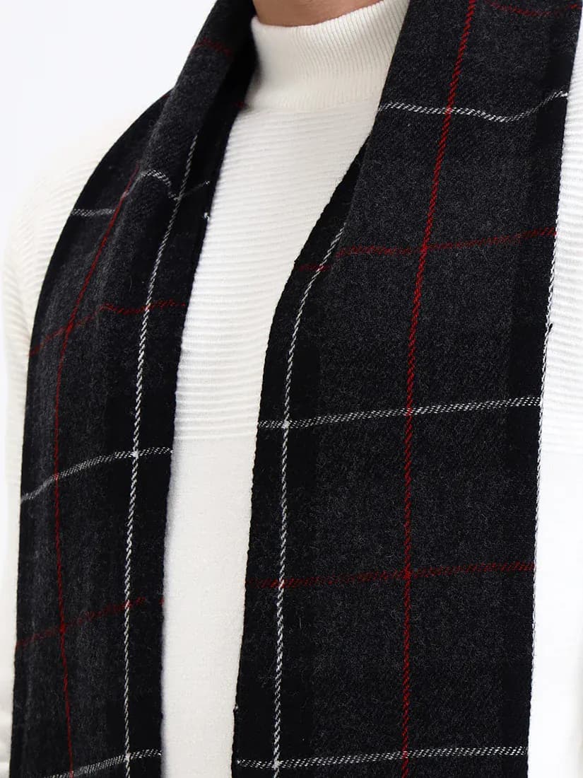 Harris Black & Red Check Scarf