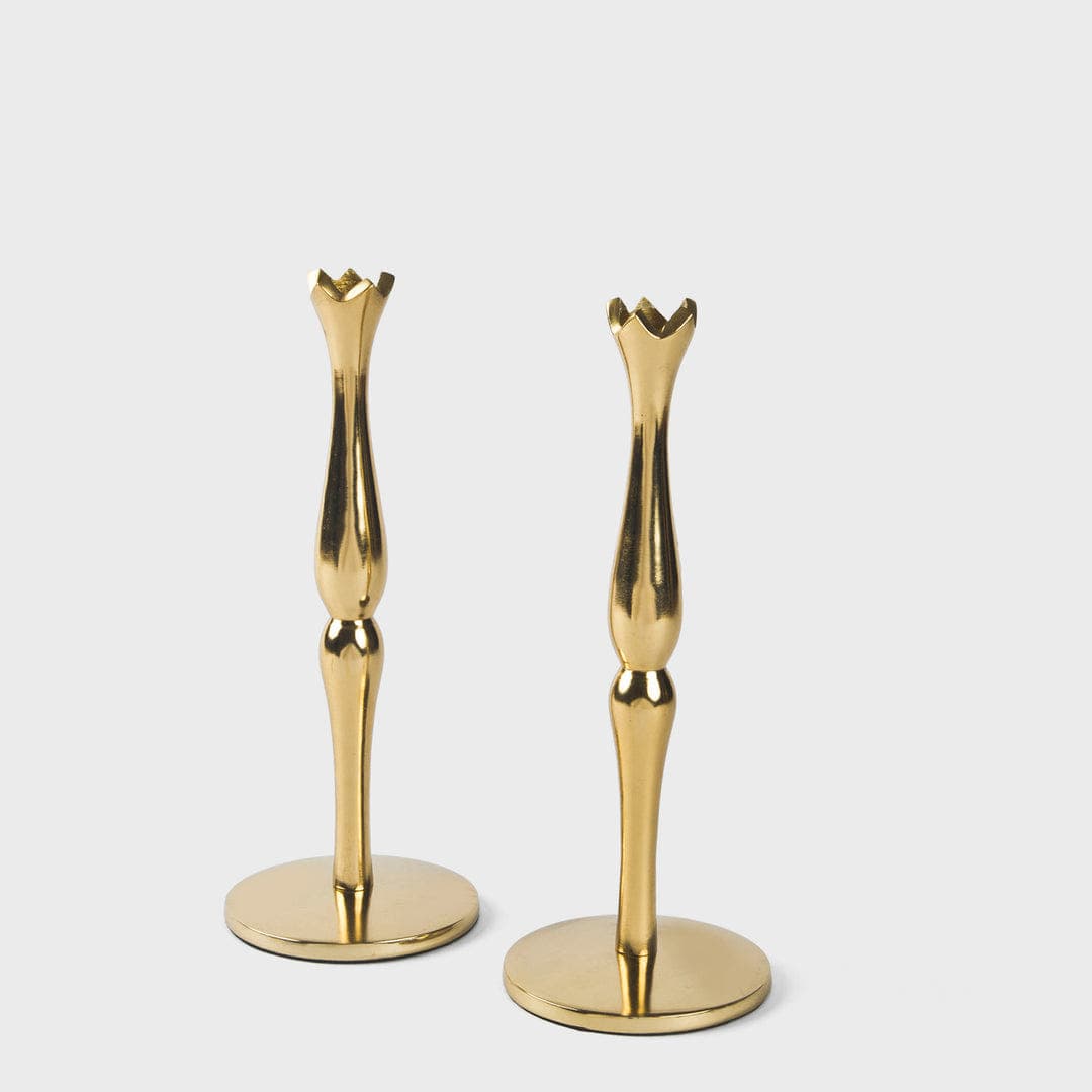 Holiday Accents Brass Candlesticks Set