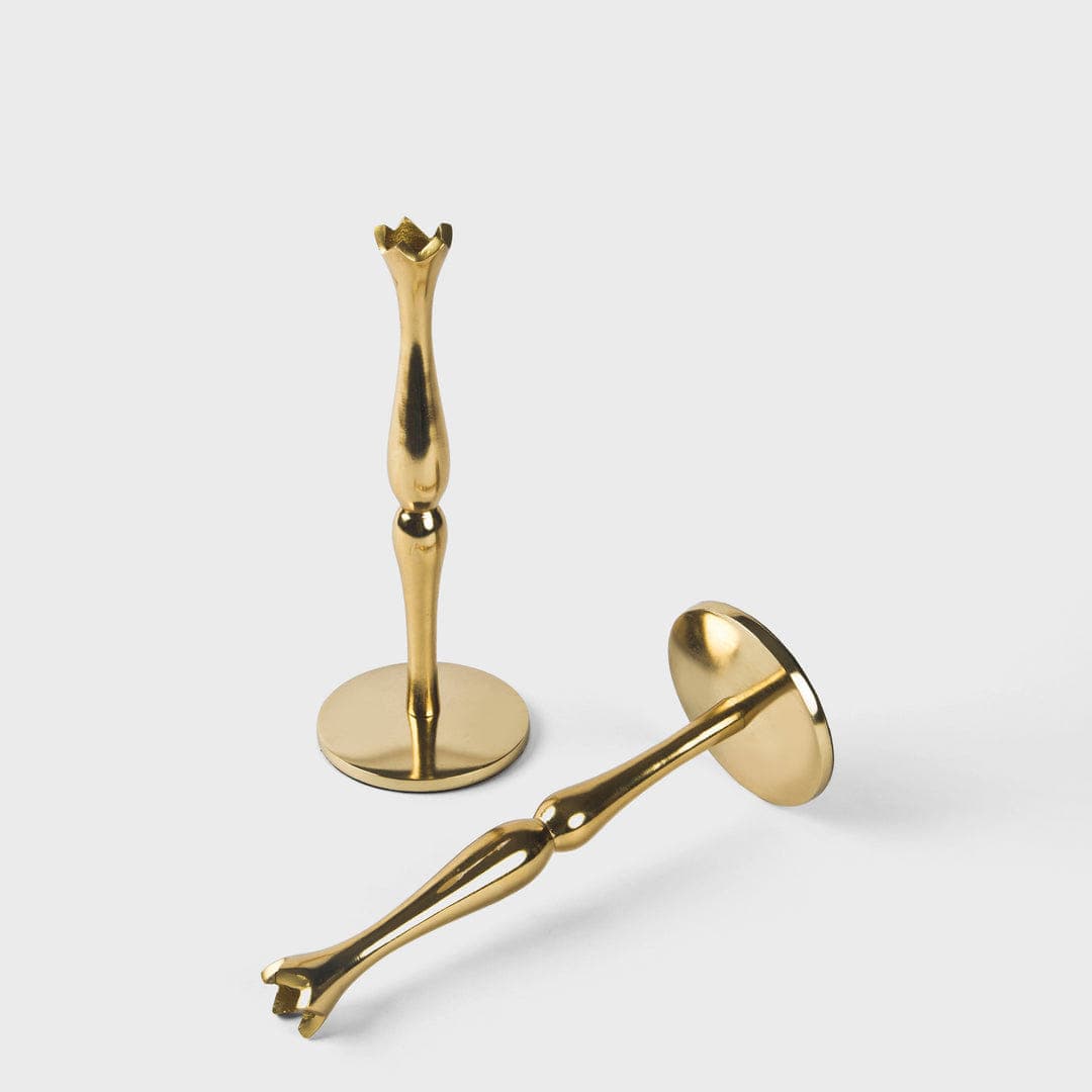 Holiday Accents Brass Candlesticks Set