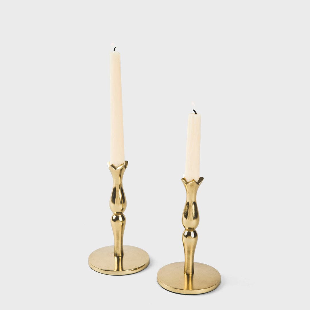 Holiday Accents Brass Candlesticks Set