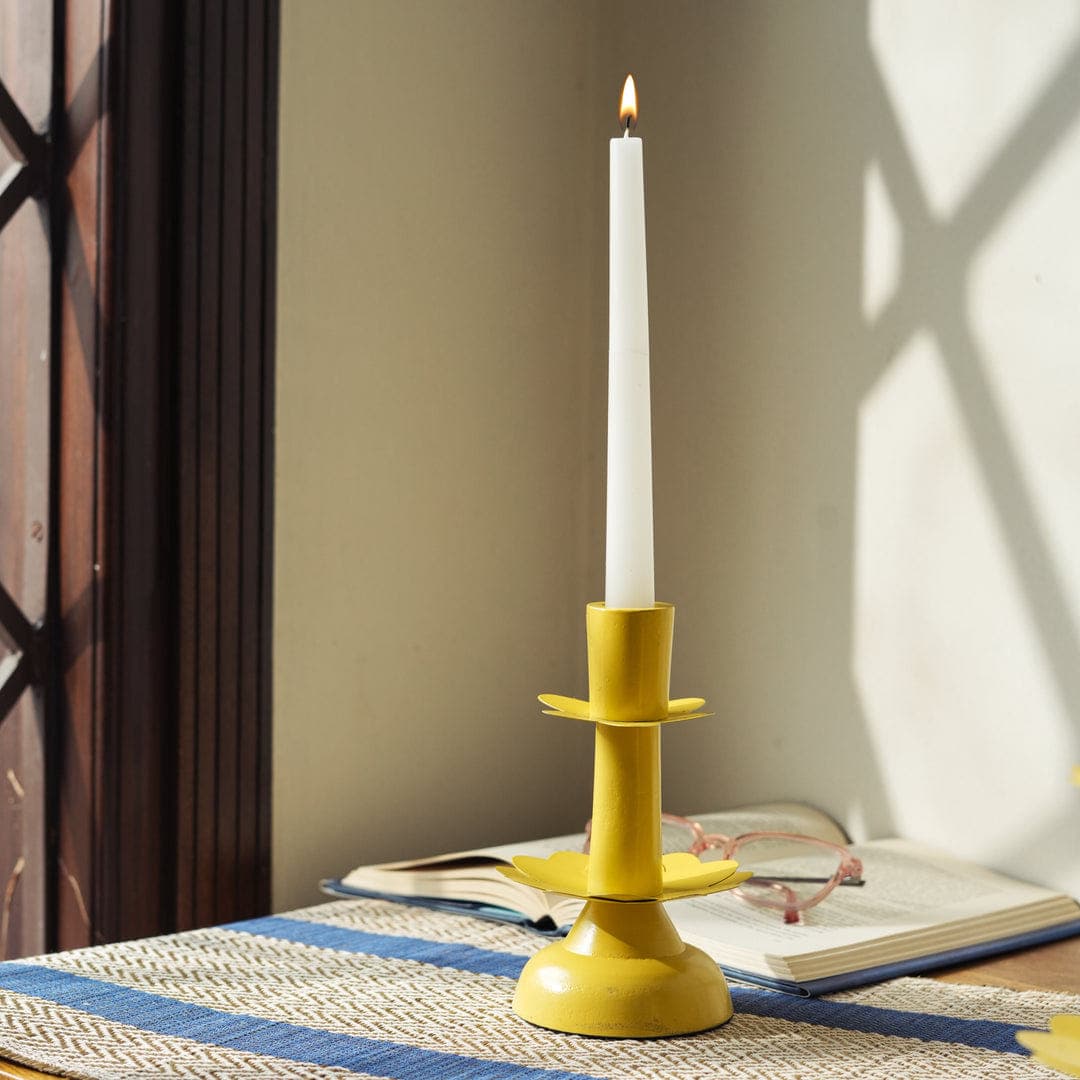 Lotus Bloom Tapered Candleholders