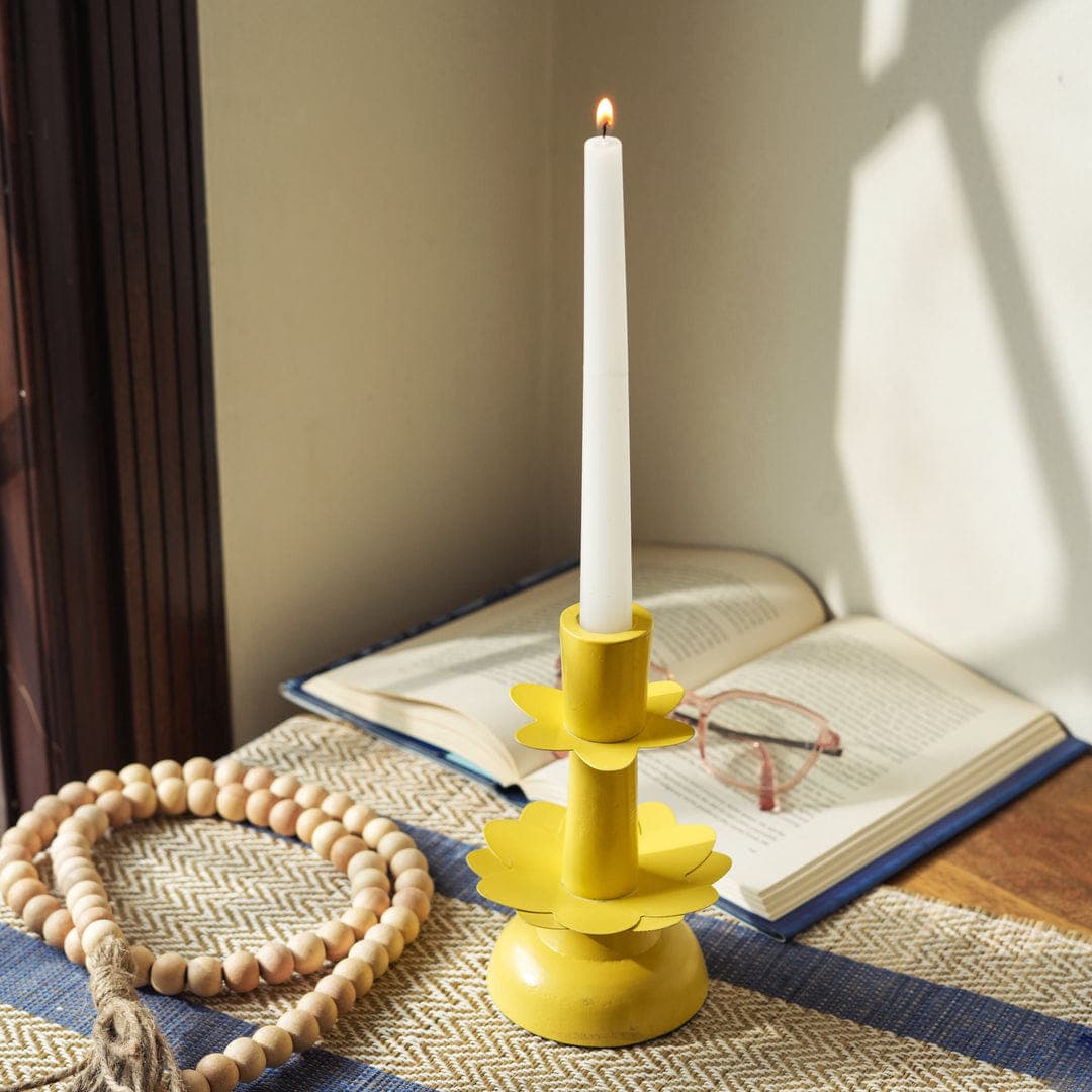 Lotus Bloom Tapered Candleholders